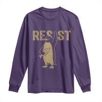 Funny Penguin Resist Long Sleeve Shirt Against Tariffs Activism Vintage