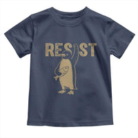 Funny Penguin Resist Toddler T Shirt Against Tariffs Activism Vintage