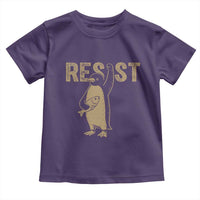 Funny Penguin Resist Toddler T Shirt Against Tariffs Activism Vintage