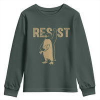 Funny Penguin Resist Youth Sweatshirt Against Tariffs Activism Vintage