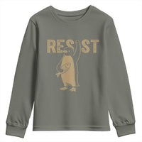 Funny Penguin Resist Youth Sweatshirt Against Tariffs Activism Vintage