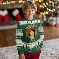 Funny Penguin Resist Ugly Christmas Sweater Against Tariffs Retro Vintage - Wonder Print Shop