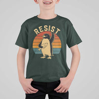 Funny Penguin Resist T Shirt For Kid Funny Penguin Resist Penguins Protest Against Tariffs