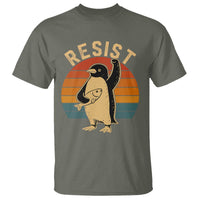 Funny Penguin Resist T Shirt Funny Penguin Resist Penguins Protest Against Tariffs