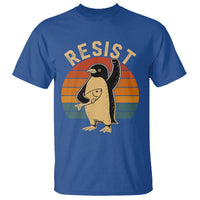 Funny Penguin Resist T Shirt Funny Penguin Resist Penguins Protest Against Tariffs