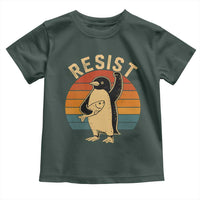 Funny Penguin Resist Toddler T Shirt Against Tariffs Retro Vintage
