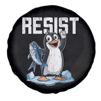Funny Penguin Resist Spare Tire Cover Against Tariffs Protest