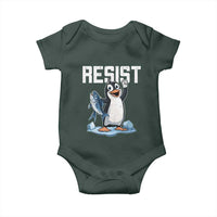 Funny Penguin Resist Baby Onesie Against Tariffs Protest