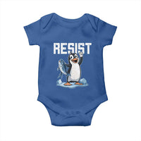Funny Penguin Resist Baby Onesie Against Tariffs Protest