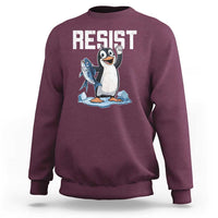 Funny Penguin Resist Sweatshirt Resist Penguin Activism