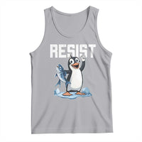 Funny Penguin Resist Tank Top Against Tariffs Protest