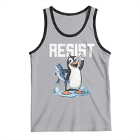Funny Penguin Resist Tank Top Against Tariffs Protest