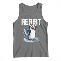 Funny Penguin Resist Tank Top Against Tariffs Protest