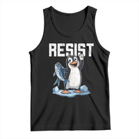 Funny Penguin Resist Tank Top Against Tariffs Protest