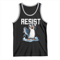Funny Penguin Resist Tank Top Against Tariffs Protest
