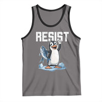 Funny Penguin Resist Tank Top Against Tariffs Protest