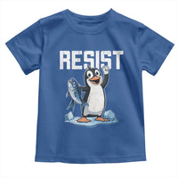 Funny Penguin Resist Toddler T Shirt Against Tariffs Protest
