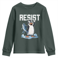 Funny Penguin Resist Youth Sweatshirt Against Tariffs Protest