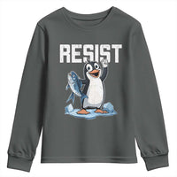 Funny Penguin Resist Youth Sweatshirt Against Tariffs Protest