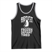 Funny Penguin Resist Tank Top Frozen Defiant Tired FDT Activism