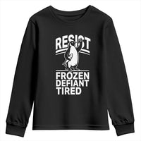 Funny Penguin Resist Youth Sweatshirt Frozen Defiant Tired FDT Activism