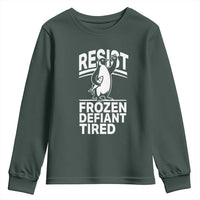 Funny Penguin Resist Youth Sweatshirt Frozen Defiant Tired FDT Activism