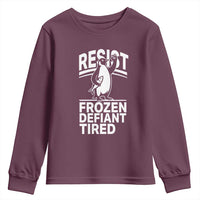 Funny Penguin Resist Youth Sweatshirt Frozen Defiant Tired FDT Activism