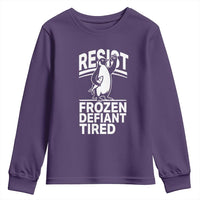 Funny Penguin Resist Youth Sweatshirt Frozen Defiant Tired FDT Activism