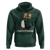 Funny Penguin Resist Hoodie No Tariffs I Stand With Penguins