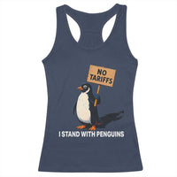 Funny Penguin Resist Racerback Tank Top No Tariffs I Stand With Penguins