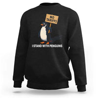 Funny Penguin Resist Sweatshirt No Tariffs I Stand With Penguins