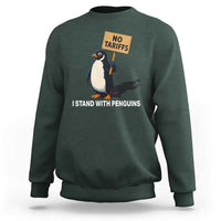 Funny Penguin Resist Sweatshirt No Tariffs I Stand With Penguins