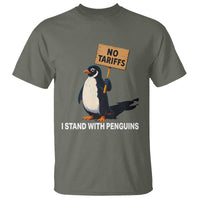 Funny Penguin Resist T Shirt No Tariffs I Stand With Penguins
