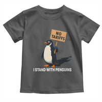 Funny Penguin Resist Toddler T Shirt No Tariffs I Stand With Penguins