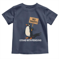 Funny Penguin Resist Toddler T Shirt No Tariffs I Stand With Penguins