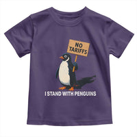 Funny Penguin Resist Toddler T Shirt No Tariffs I Stand With Penguins