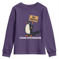 Funny Penguin Resist Youth Sweatshirt No Tariffs I Stand With Penguins