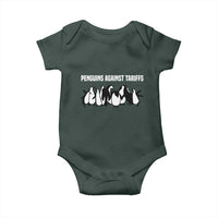 Funny Penguin Resist Baby Onesie Penguins Against Tariffs Sarcastic Saying Meme