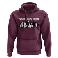 Funny Penguin Resist Hoodie Penguins Against Tariffs Sarcastic Saying Meme