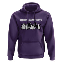 Funny Penguin Resist Hoodie Penguins Against Tariffs Sarcastic Saying Meme