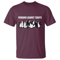 Funny Penguin Resist T Shirt Penguins Against Tariffs Sarcastic Saying Meme