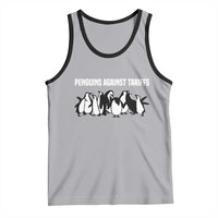 Funny Penguin Resist Tank Top Penguins Against Tariffs Sarcastic Saying Meme