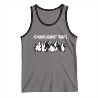 Funny Penguin Resist Tank Top Penguins Against Tariffs Sarcastic Saying Meme
