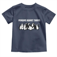 Funny Penguin Resist Toddler T Shirt Penguins Against Tariffs Sarcastic Saying Meme
