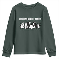 Funny Penguin Resist Youth Sweatshirt Penguins Against Tariffs Sarcastic Saying Meme