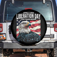 Liberation Day April 2 2025 Spare Tire Cover Fair Trade Patriotic American Eagle USA Flag