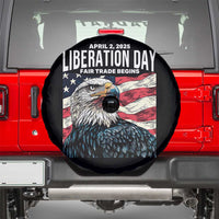 Liberation Day April 2 2025 Spare Tire Cover Fair Trade Patriotic American Eagle USA Flag