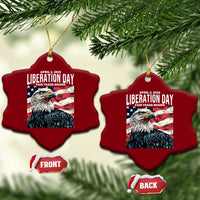 Liberation Day April 2 2025 Ceramic Ornament Fair Trade Patriotic American Eagle USA Flag - Wonder Print Shop