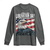 Liberation Day April 2 2025 Long Sleeve Shirt Fair Trade Patriotic American Eagle USA Flag