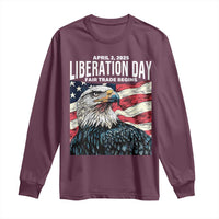Liberation Day April 2 2025 Long Sleeve Shirt Fair Trade Patriotic American Eagle USA Flag